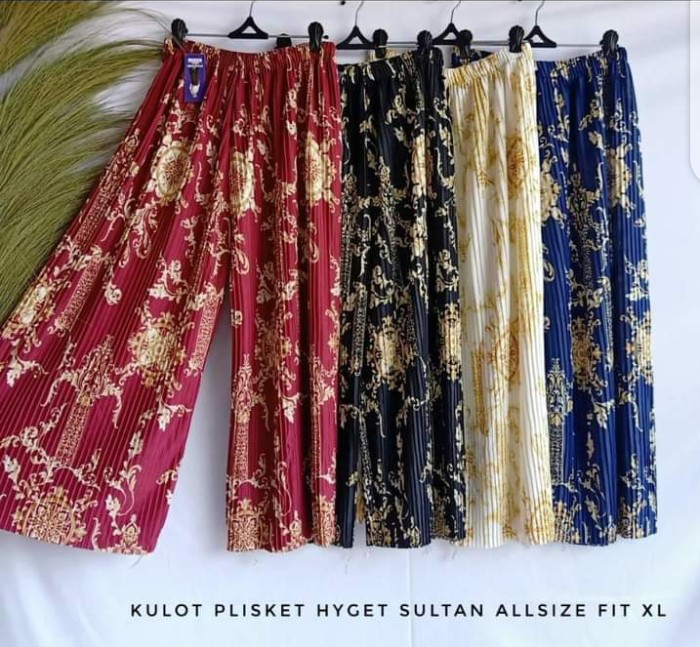CELANA KULOT WANITA TERBARU PLISKET JUMBO MOTIF SULTAN