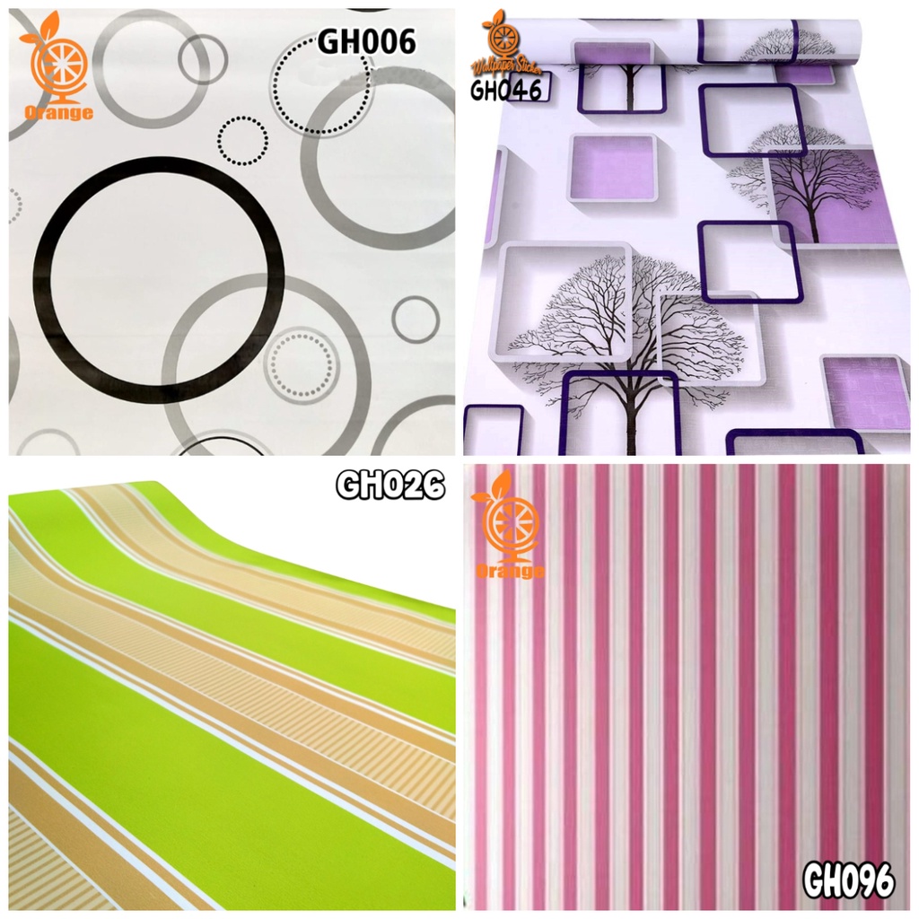 Wallpaper Dinding Aesthetic Wallstiker Wallpaper Stiker Kamar Tidur Ukuran 45 cm x 10 meter