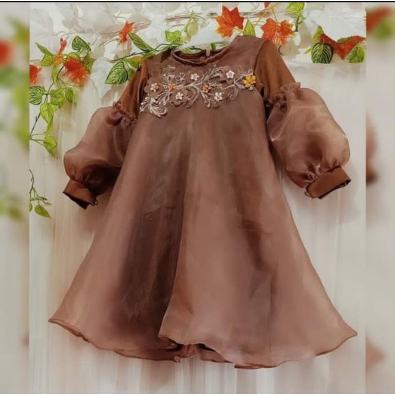 gaun anak.organza 1-10th
