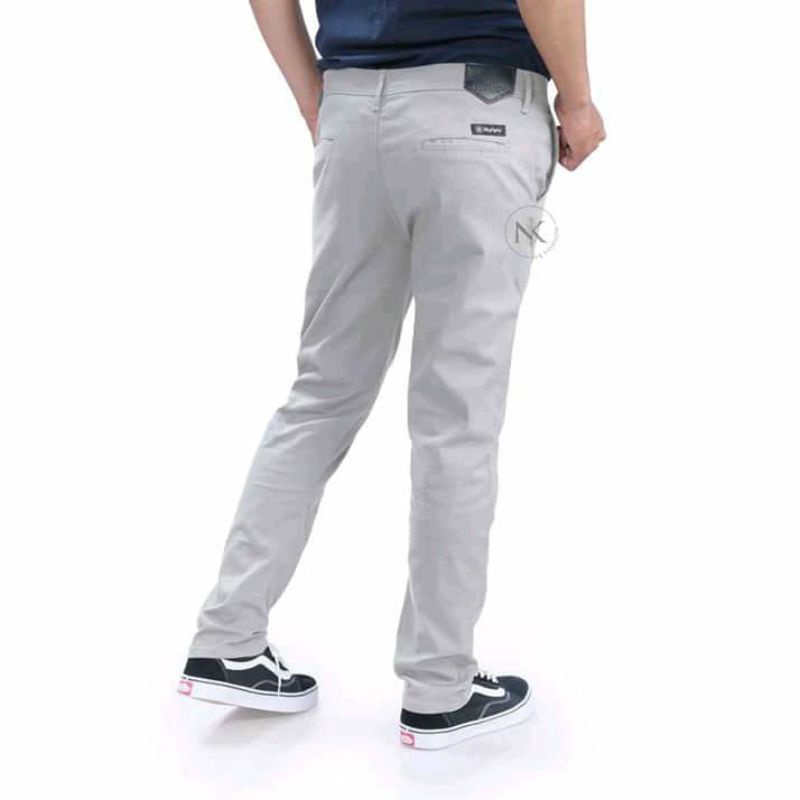 CELANA PRIA CHINO Slim fit Panjang Kerja kantor Santai Liburan Cowok Gentleman 27 - 38