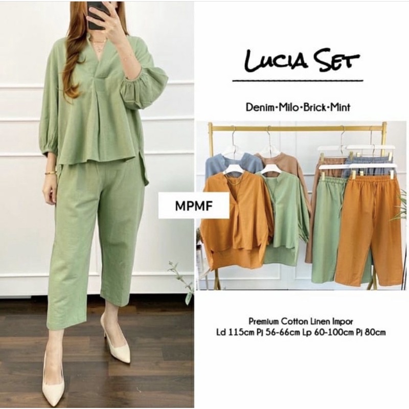 Lucia set ( top + celana )
