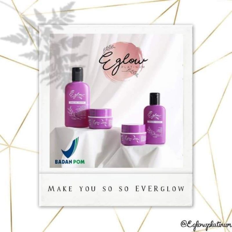 PAKET EGLOW PLATINUM BPOM /  EGLOW / CREAM E GLOW PLATINUM/PAKET EGGLOW