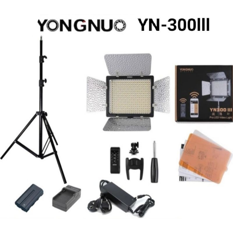 LAMPU LED YONGNUO YN-300lll PAKET STUDIO