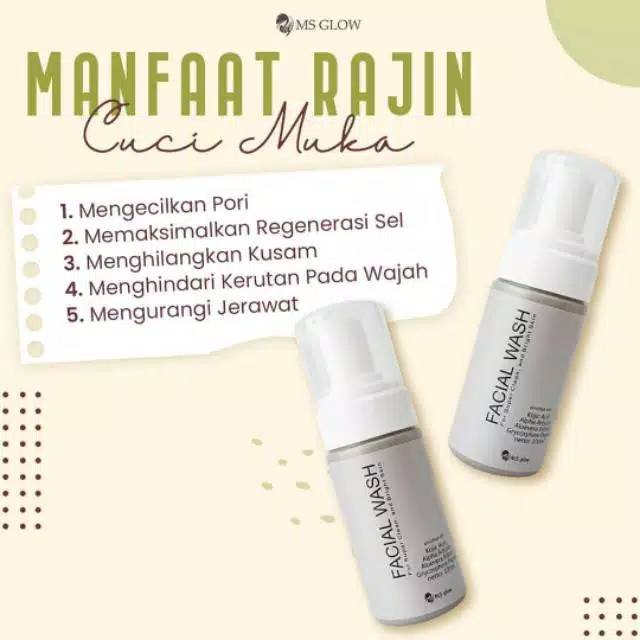 FACIAL WASH MS GLOW SABUN WAJAH MSGLOW FACIAL FOAM ASLI ORI ORIGINAL