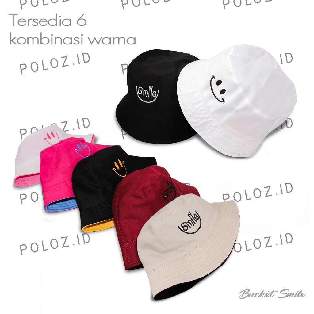 TOPI BUCKET TOPI BUCKET WANITA TOPI BUCKET PRIA TOPI BUCKET BORDIR SMILE TOPI BUCKET ANAK KOREA