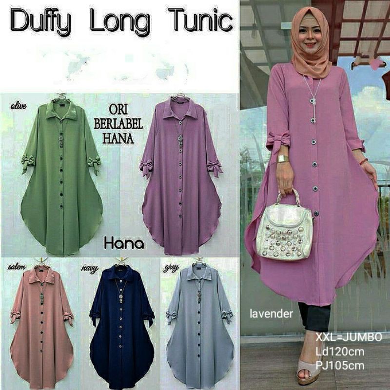 TUNIK WANITA JUMBO / LD:120/PJ:105 / DUFFY TUNIK JUMBO TERMURAH BISA COD!!!