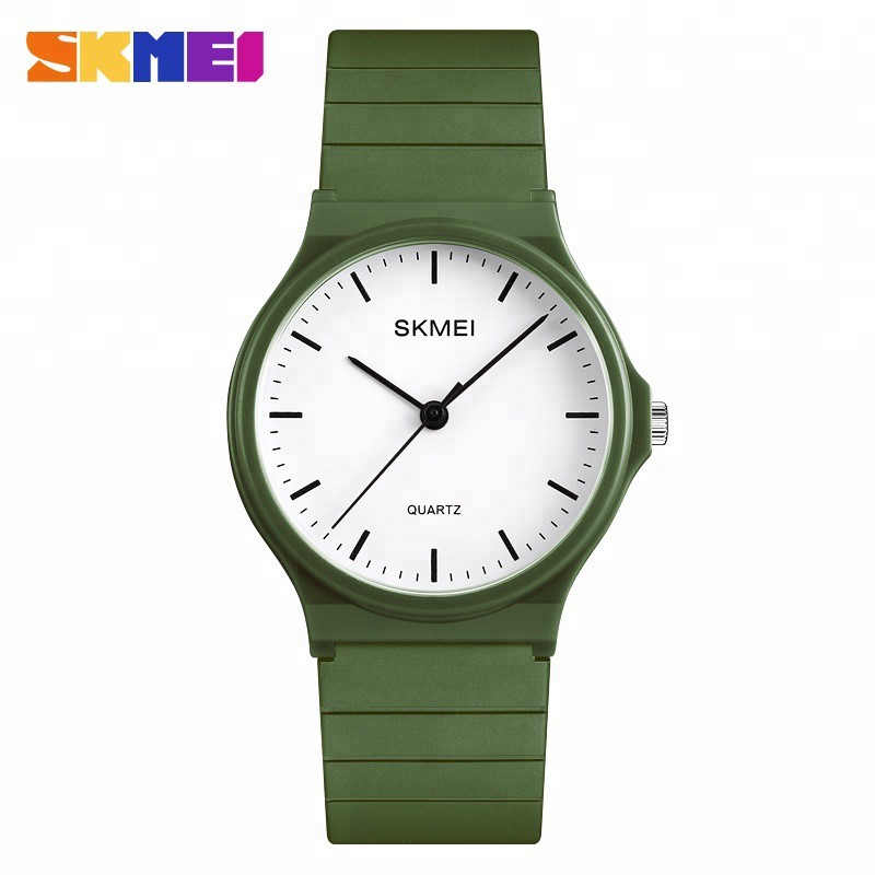Jam Tangan Wanita Analog Skmei 1419 Army green Water Resistant 30m