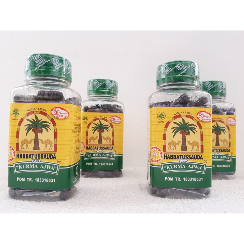 Habbatussauda KURMA AJWA 120 Kpsl | Habbats Serbuk Jinten Hitam Murni - Habbatussauda Cap Kurma Ajwa