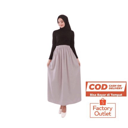 TERMURAH Rok Wolfis Panjang Premium / Rok Polos Panjang Wolfis Wolvis Skirt