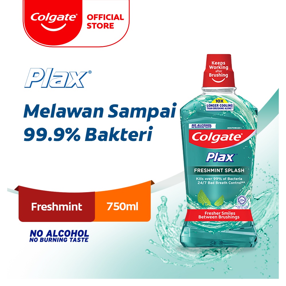 Colgate Plax Mouthwash Freshmint 750ml - Obat Kumur