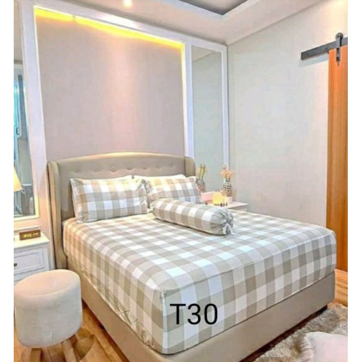 Sprei aesthetic kotak kotak tinggi 30cm/Sprei aesthetic korea