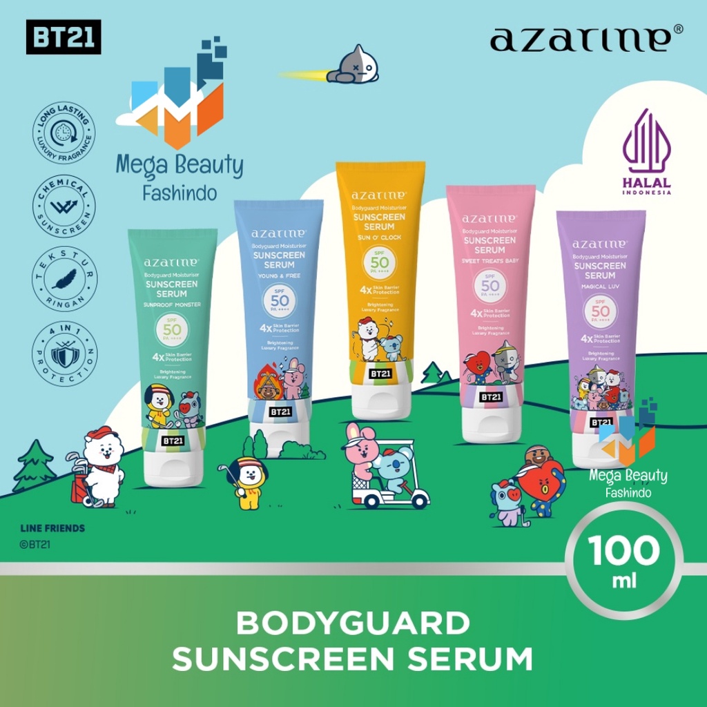 Azarine Body Guard Moisturizer Sunscreen Serum 100ml Bodyguard