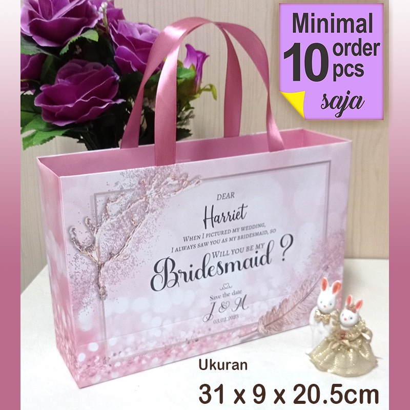 PaperBag Tas Kertas Bridesmaid Paper Bag Bridesmaid Custom Landscape