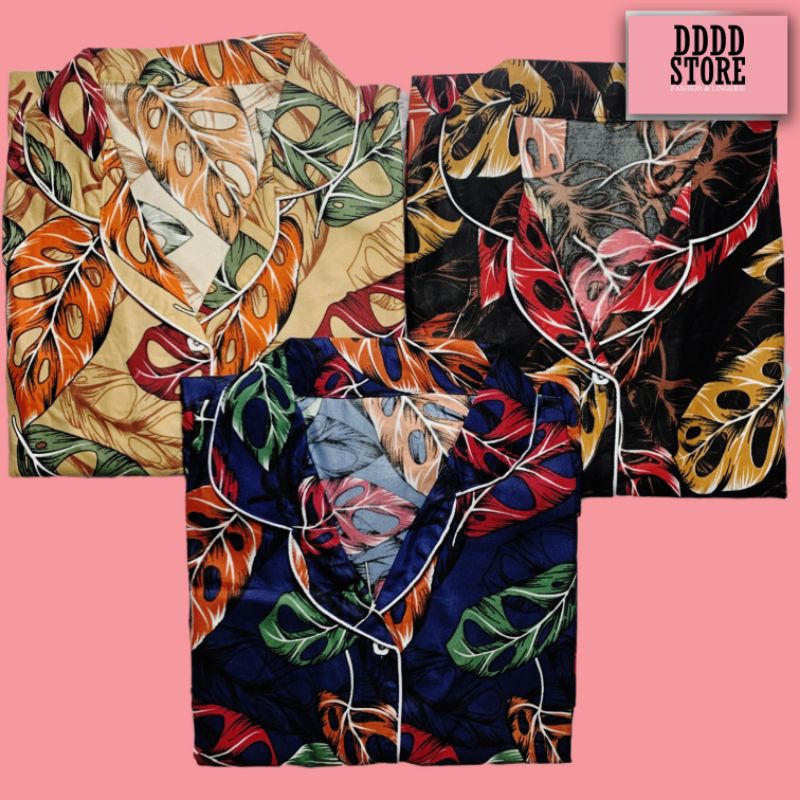 BAJU TIDUR WANITA/PIYAMA WANITA DEWASA MOTIF DAUN JANDA BOLONG CP/PP
