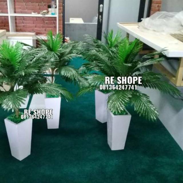 BUNGA plastik/bunga aRTIFICIAL HIAS/POHON PLASTIK PALEM Grup RUMPUN DAUN