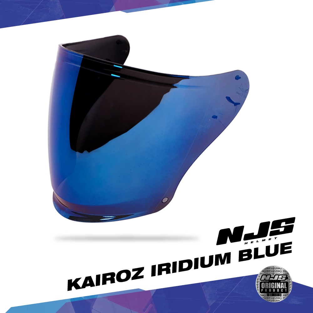 Visor NJS KAIROZ Iridium BLUE - Kaca Helm
