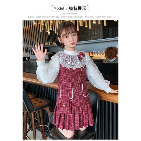 6-10Tahun Dress Korea /Dress Fashion Anak Perempuan Import 3in1/Dres Anak perempuan