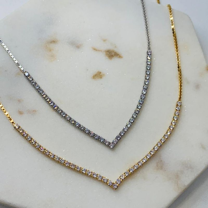 Kalung Rantai Serut Aurel Emas Asli Kadar 700 16k 750 17K Aurelia Mas Kuning Putih Diamond Look