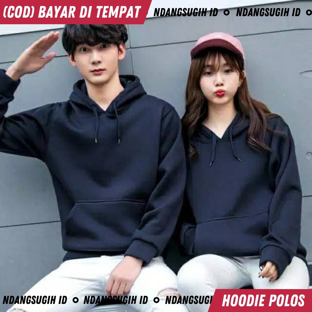 sweater hoodie polos basic berbagai warna / jaket wanita fleece natural bahan fleece casual style