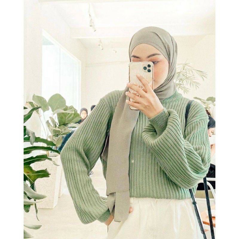 Bayoneta Sweater Ballon Knit - Atasan Wanita Oversize Rajut Halus Murah