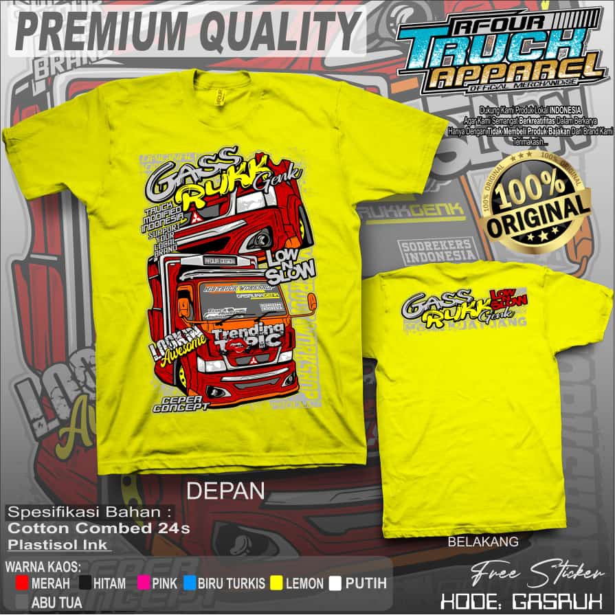 kaos truk m18/kaos truk trending topic/kaos truck/kaos katun/kaos truck mania original/kaos truk