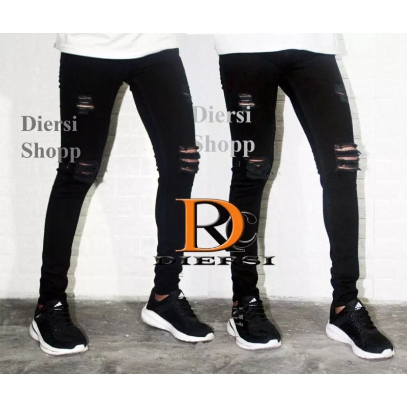 DIERSI STORE CELANA JEANS PANJANG PRIA SKINNY/ CELANA JEANS SOBEK PRIA GAUL 2021