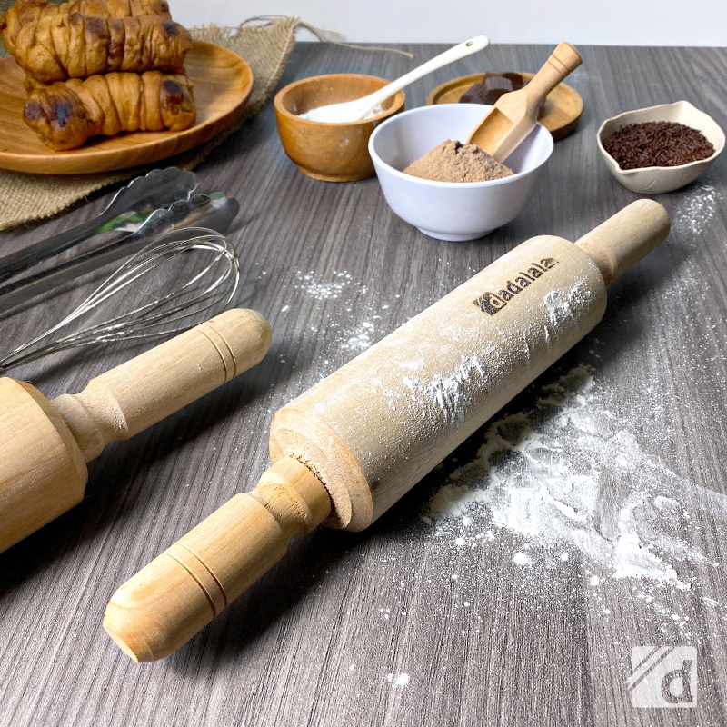 Rolling Pin Kayu Model Roll Ukuran 20 Cm Untuk Adonan Kue