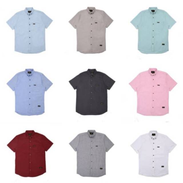 Kemeja Pria Lengan Pendek Motif Polos