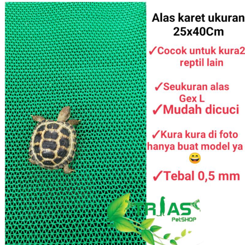 Alas kandang reptil ukuran 25x40cm /alas karet kura kura/alas gex L/alas reptil/karpet reptil/Karpet