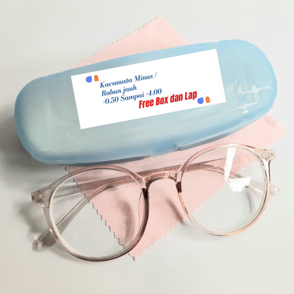 Diskon Kacamata Fashion Lensa Minus (-) 0.50 sampai 4.00 Unisex Sunglasses Vintage Wanita Pria