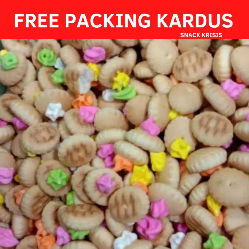 Biskuit gem rose 200 gr Kue Kancing Monas gembrose kembang gula warna warni biskuit jadul