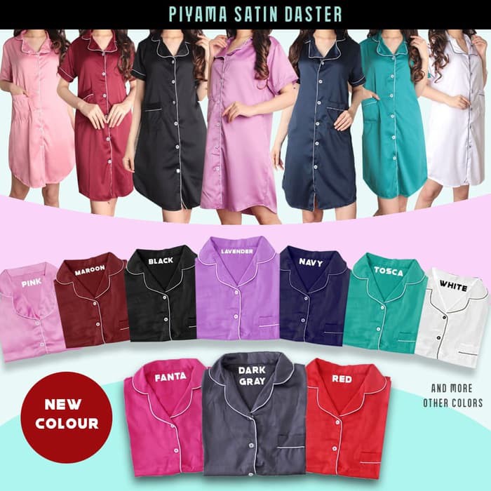 SATIN DST DASTER BAJU TIDUR WANIAT DEWASA LENGAN PENDEK C0I5