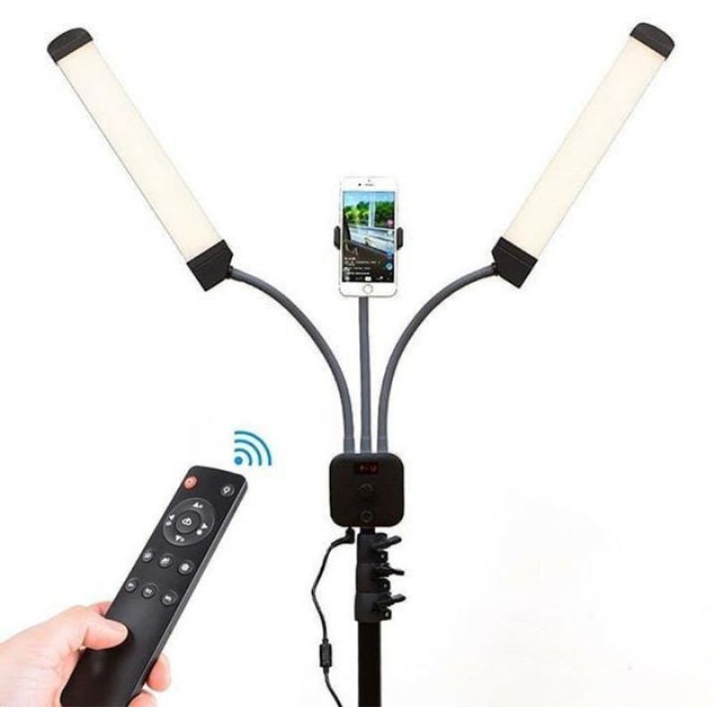 LAMPU LED DOUBLE ARM TWIN STUDIO FOTO LIGHTING