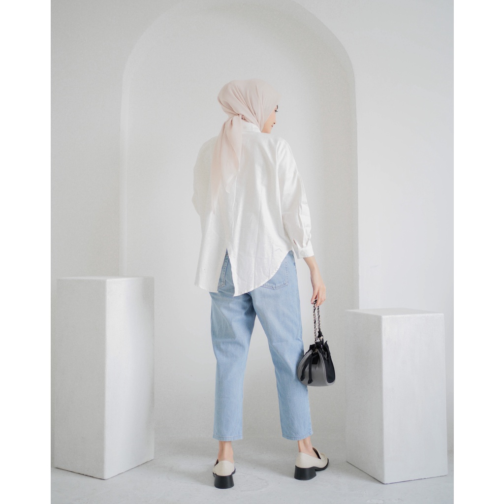 Kemeja Wanita Oversize / Nelka Linen Shirt