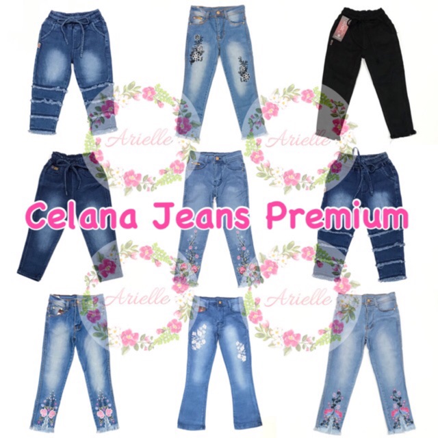 Celana Jeans Anak 3-11/12 th Perempuan Premium (Satuan)