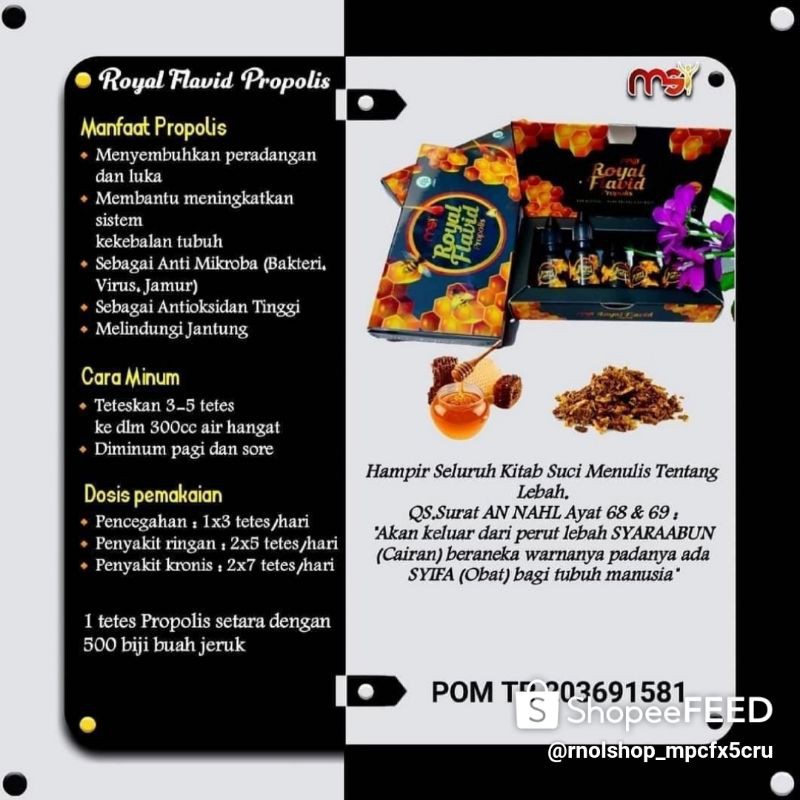 PROPOLIS UNTUK DAYA TAHAN TUBUH ROYAL FLAVID MSI ORIGINAL