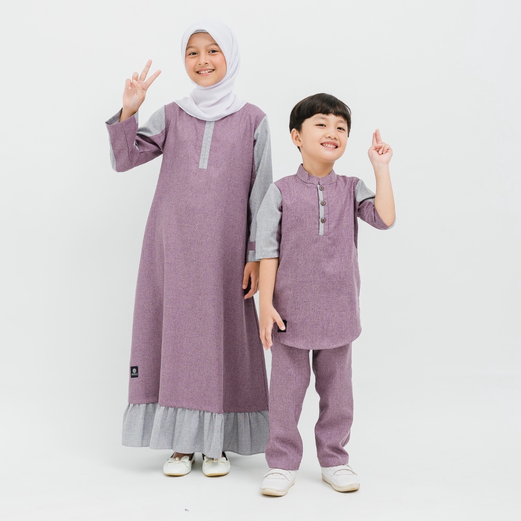Appplekidz Gamis Anak Perempuan Tanggung Muslim Sarimbit Couple Umur 8-15 Tahun Laila