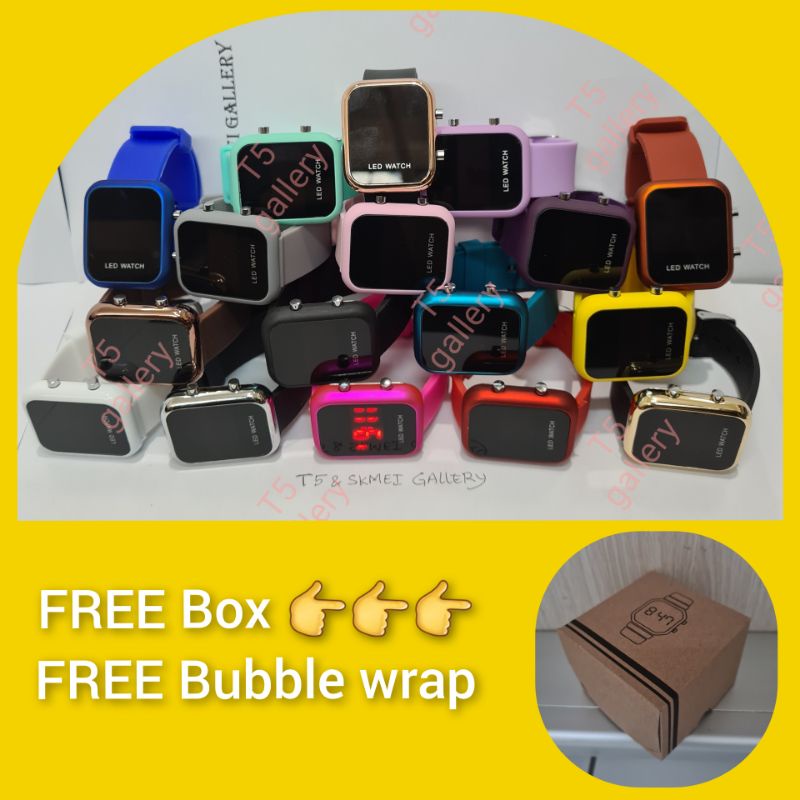 Jam Led watch 1271 original free gift box