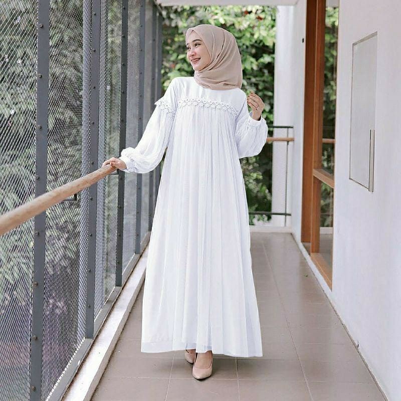 Baju Gamis Syari Syar I asdf Muslim Pesta Fashion Wanita Remaja Murah Terbaru Dress Polos 2020 2021