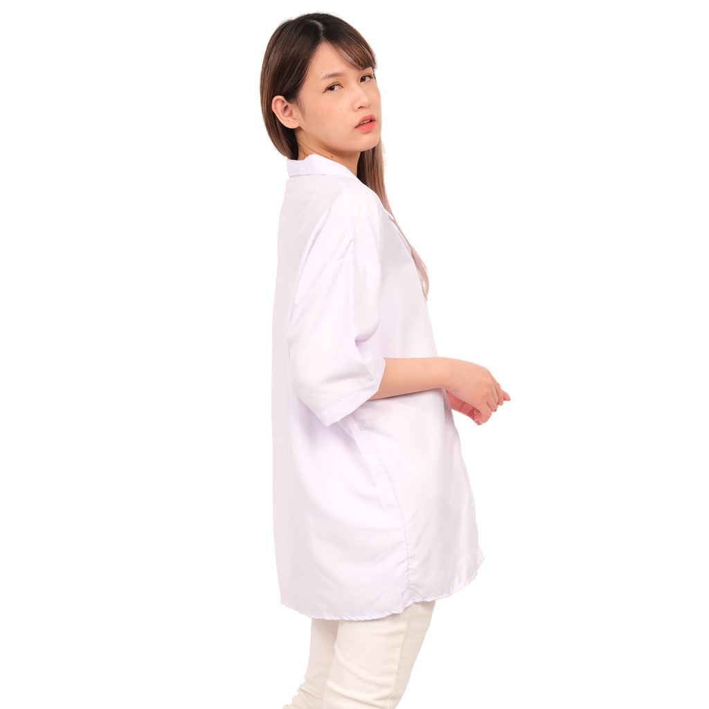 [BAJU] Kemeja Oversize Wanita Lengan Pendek Polos