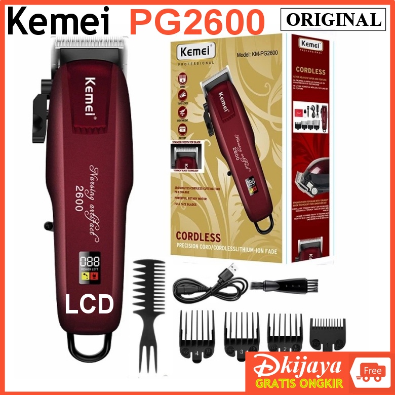 KEMEI PG2600 ORIGINAL Alat Cukur Rambut Mesin Cukuran CAS KM-PG2600 2600PG