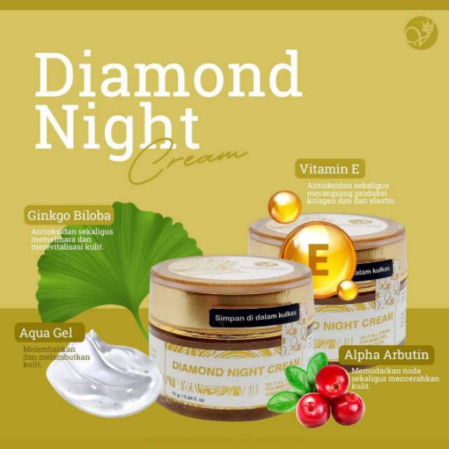 DIAMOND NIGHT CREAM / CREAM MALAM PENGENCANG VBC / V BEAUTY CARE