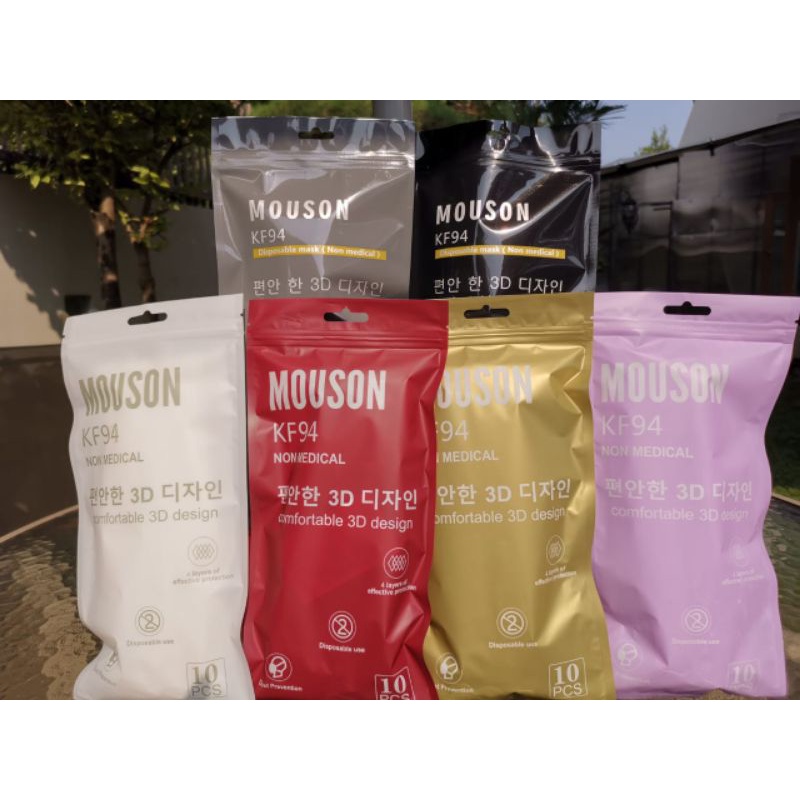 Masker kf94 Korea Mouson Impor 4ply warna isi 10pcs