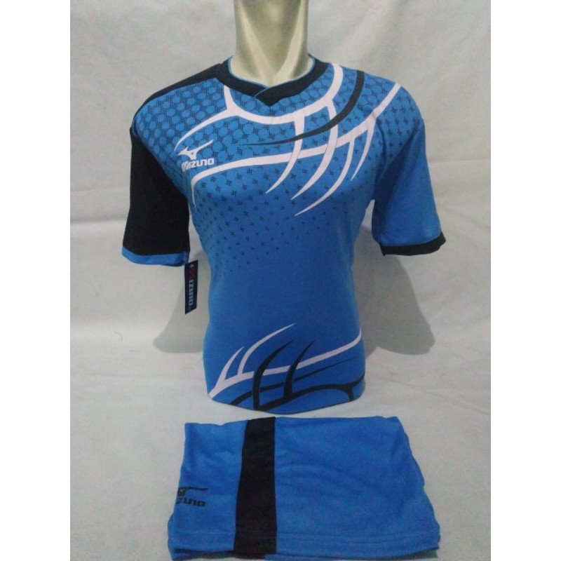 kaos olahraga stelan akar dasar Jersey pria wanita