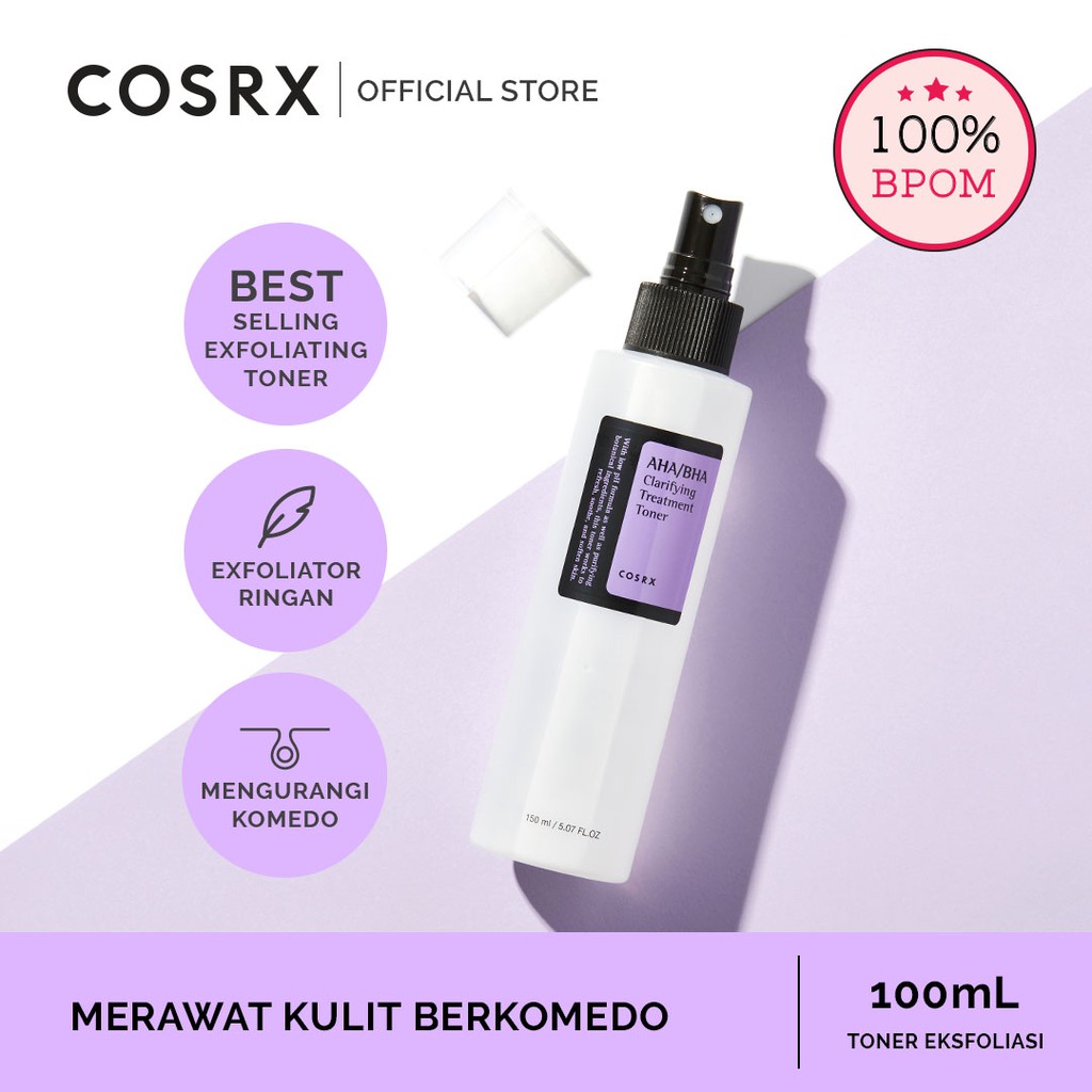 COSRX AHA/BHA Clarifying Treatment Toner - 150 ML (Toner Eksfoliasi Ringan Untuk Semua Jenis Kulit)