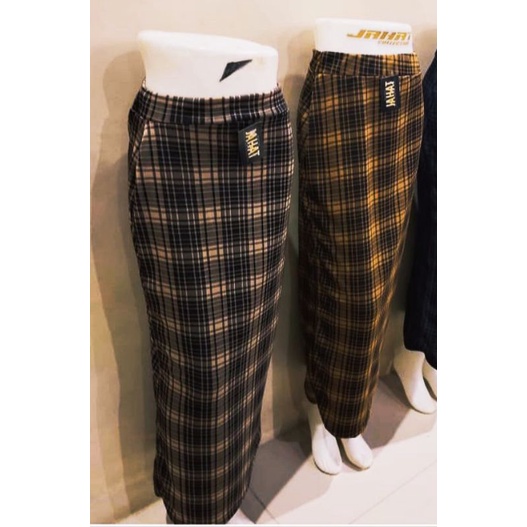 TARTAN LONG SKIRT | ROK SPAN TARTAN PANJANG KOTAK KOTAK KOTAK KOREAN SKIRT