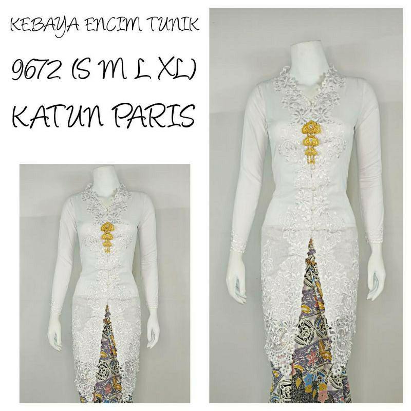 KEBAYA MODERN Bahan Katun Paris Ukuran S M L XL