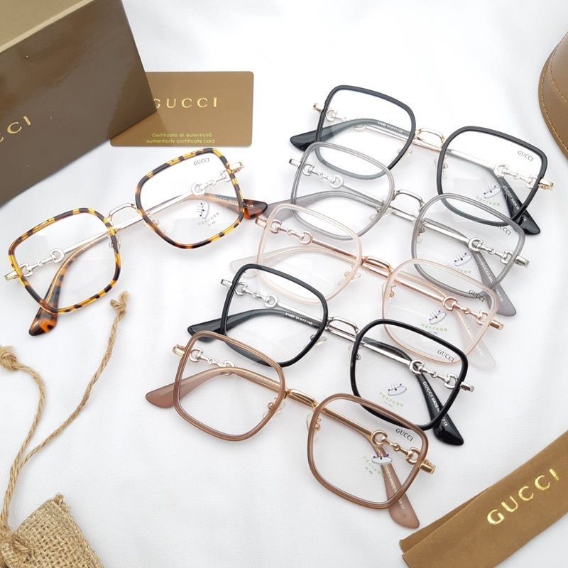 Frame/Kacamata Gucci 21050 Wanita Paket Lensa Photocromic,Anti radiasi,free ukuran minus dan cylinder