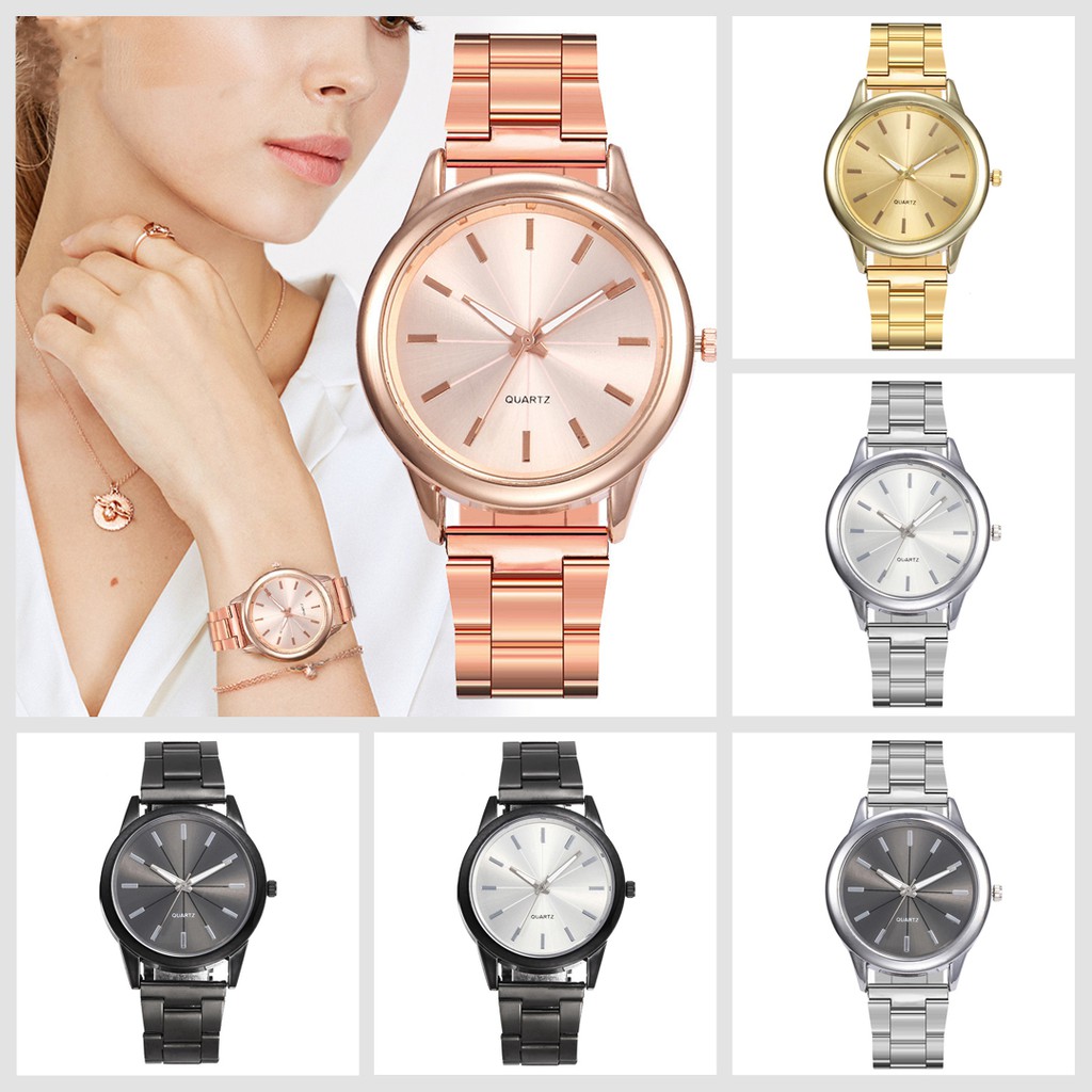 B1 Jam Tangan Wanita Analog Quartz Casual Fashion Strap Stainless Steel Import