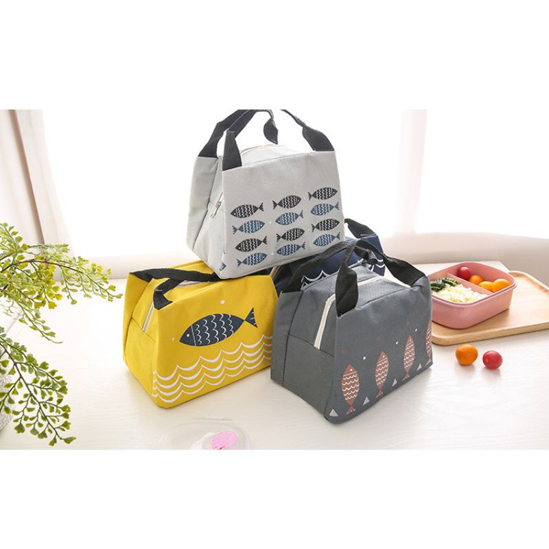 Tas Bekal Karakter Lunch Cooler Bag Salur Makanan Aluminium Kotak Makan Import